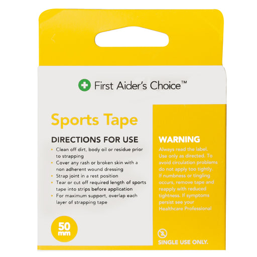 First Aiders Choice Sports Tape, Large, 50mm (W) x 15m (L)