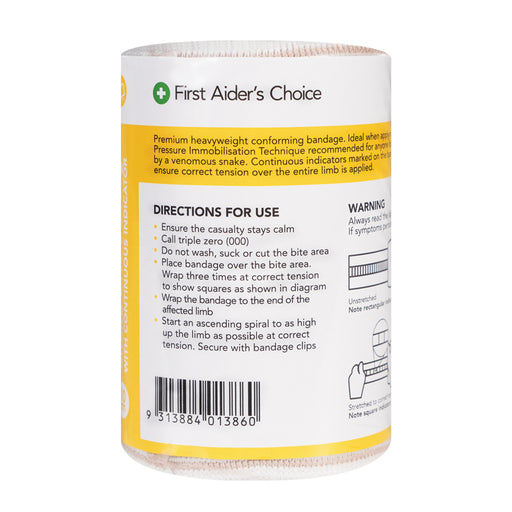 First Aider's Choice, Snake Indicator Bandage, 10cm