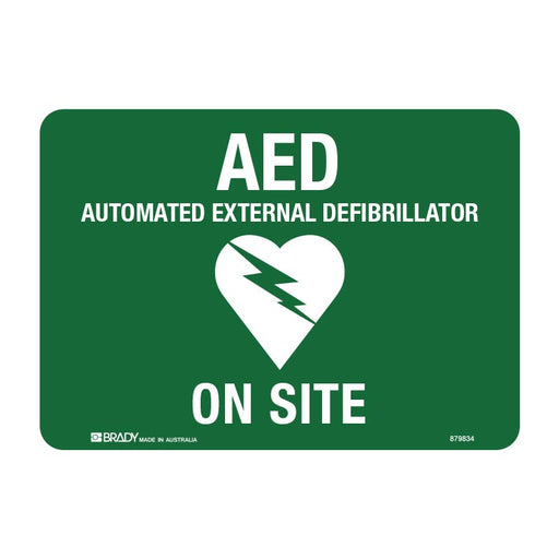 AED Defibrillator Labels - AED on Site