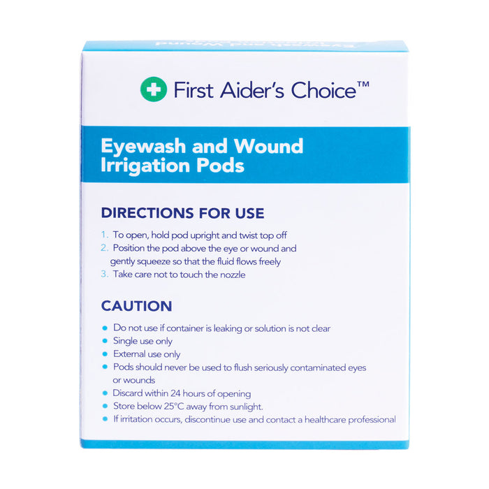 First Aider's Choice 20ml Saline Pods, Pack of 5