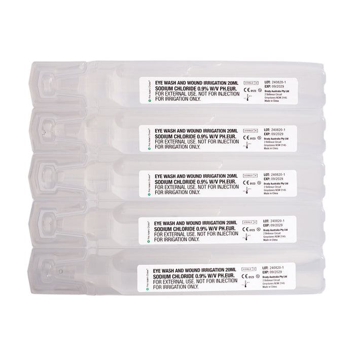 First Aider's Choice 20ml Saline Pods, Pack of 5