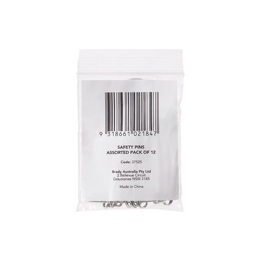 First Aider's Choice Assorted Safety Pins, Pack of 12