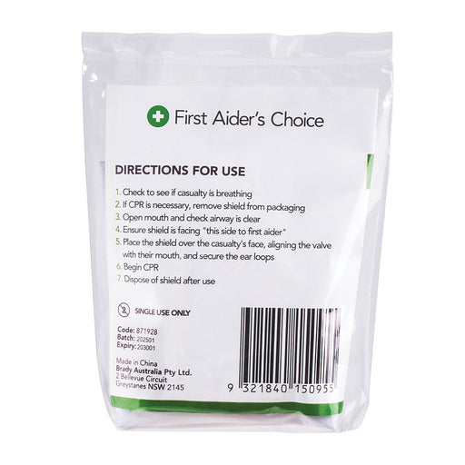 First Aider's Choice CPR Faceshield