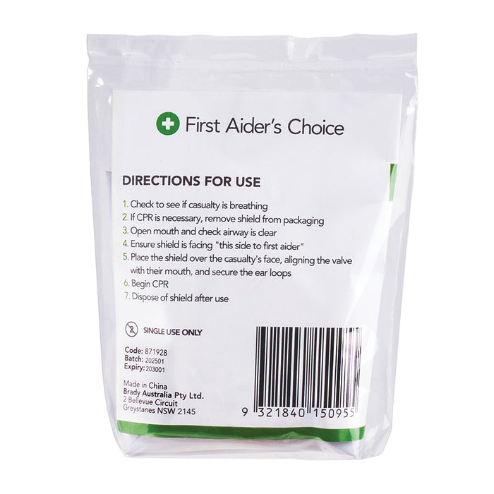 First Aider's Choice CPR Faceshield
