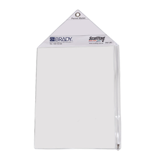 Clear A4 Plastic Permit Wallet, Pack of 10, with Cable Ties