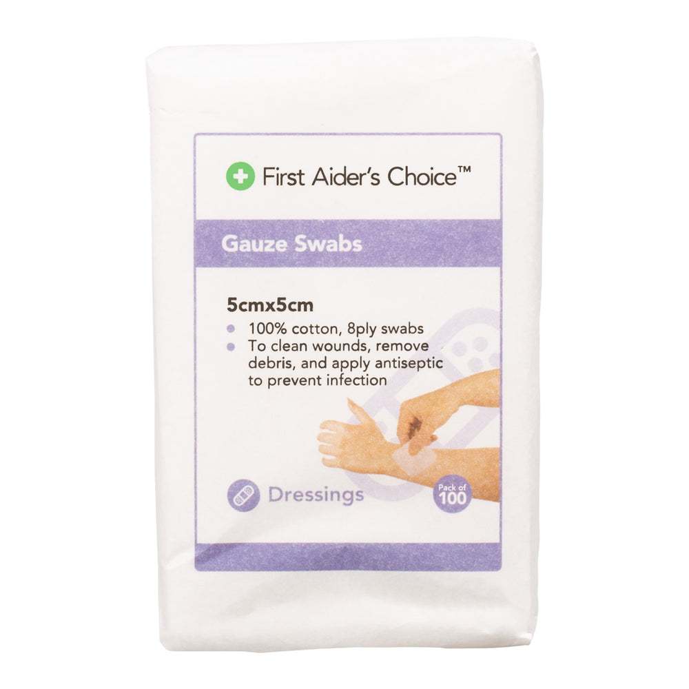 Gauze Swabs, 5cm (W) x 5cm (H), Pack of 100