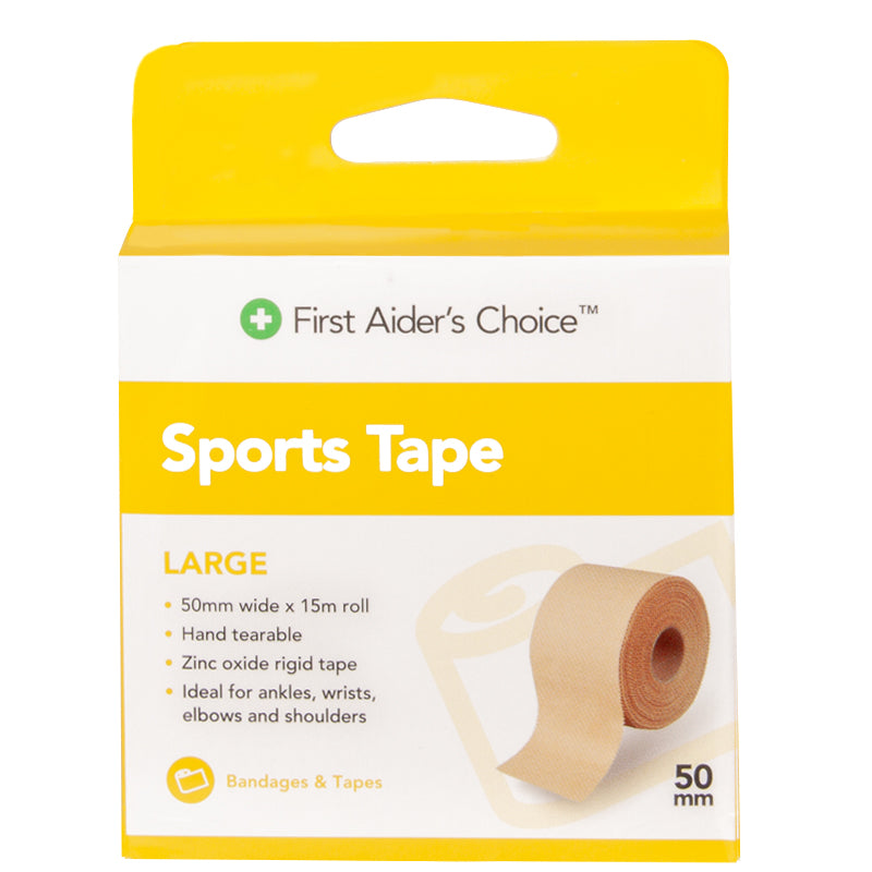 First Aiders Choice Sports Tape, Large, 50mm (W) x 15m (L)