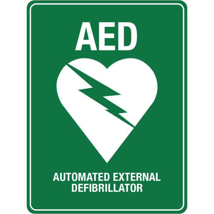 AED (Automated External Defibrillator) Sign - Polypropylene, H225mm x W300mm