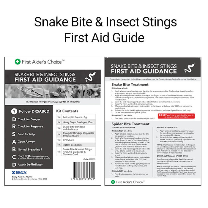 First Aid Kit Module - Snake Bite and Insect Stings