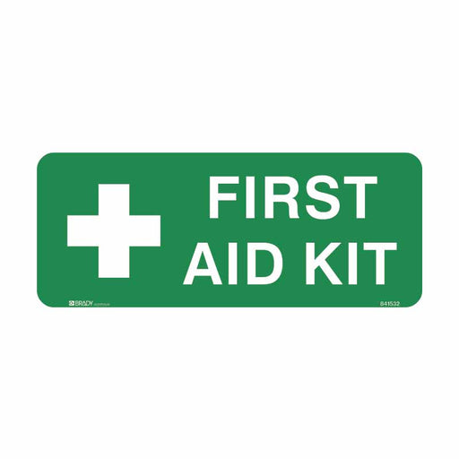 Emergency Information Sign - First Aid Kit (Polypropylene) H180mm x W450mm
