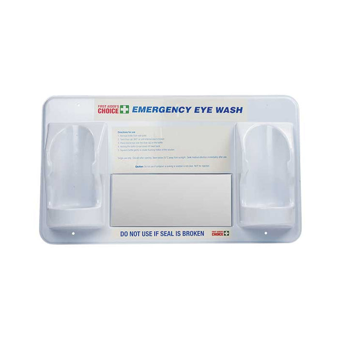 First Aider's Choice Eye Wash Wall Plate suites 500ml bottles