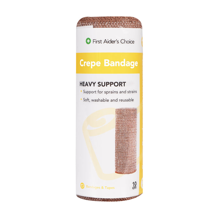 First Aiders Choice Heavy Support Crepe Bandage, 10cm (W)