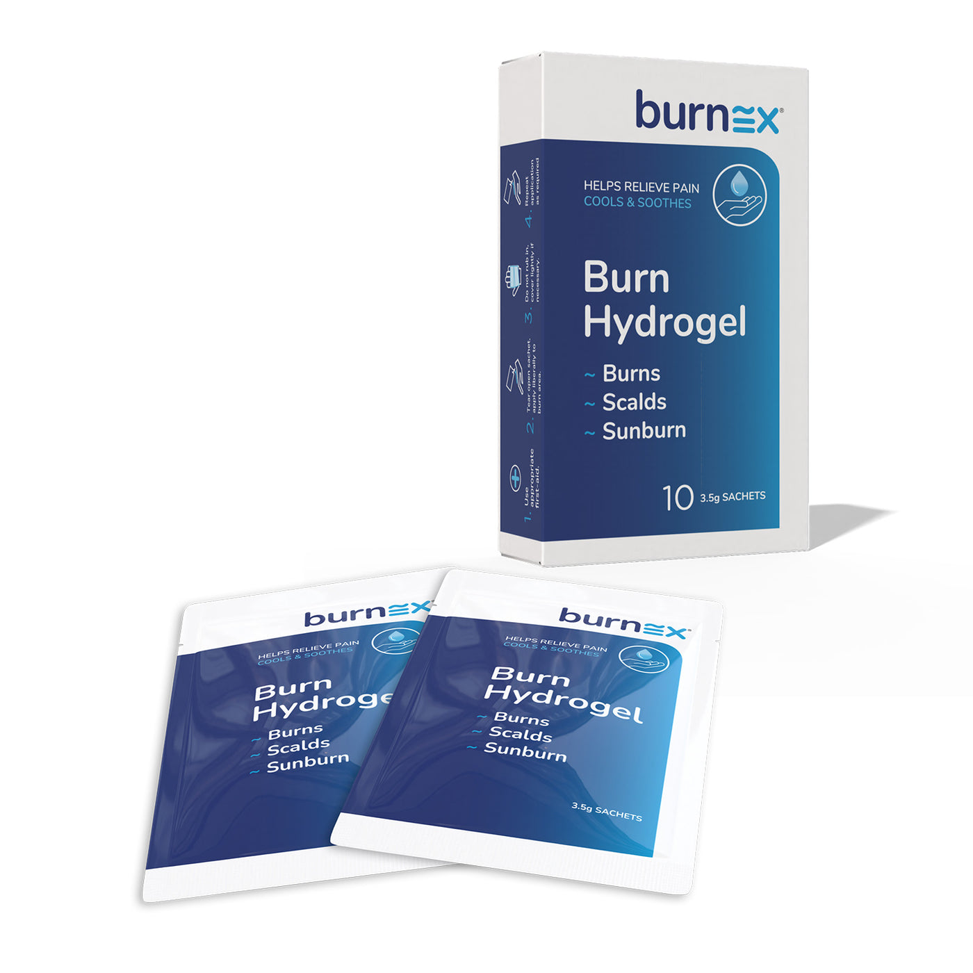 Burnex Burn Hydrogel Sachet 3.5g 10 Pack — Trafalgar First Aid