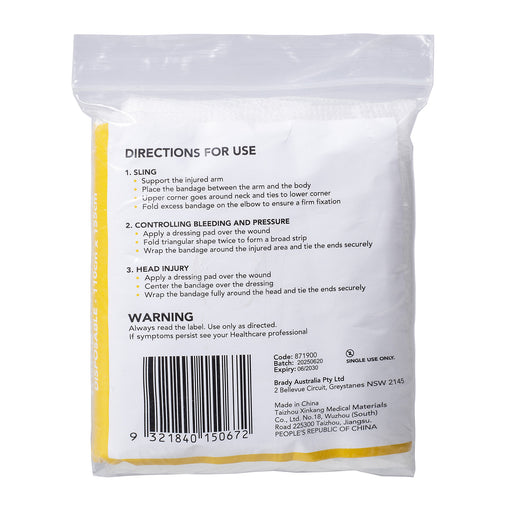 First Aider's Choice Triangular Bandage Disposable, 110cm x 155cm