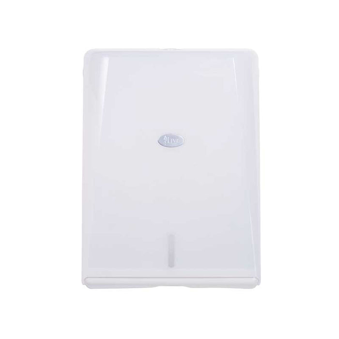 Livi Multifold Paper Hand Towel Dispenser, Plastic, White