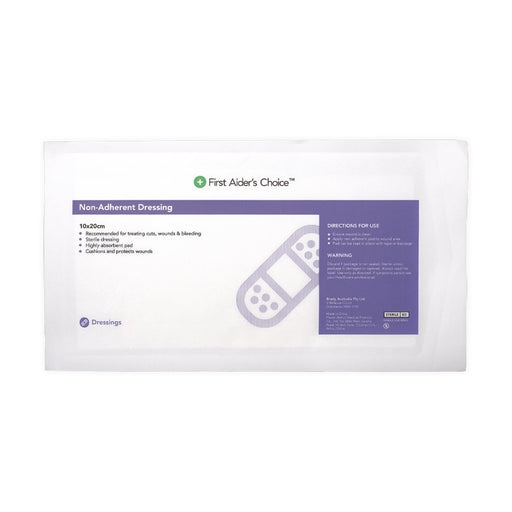 First Aiders Choice Non-Adherent Dressing, 10cm (W) x 20cm (H), Box of 50