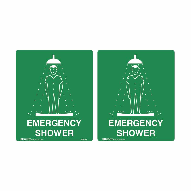 First Aid Sign - Emergency Shower (Double Sided)