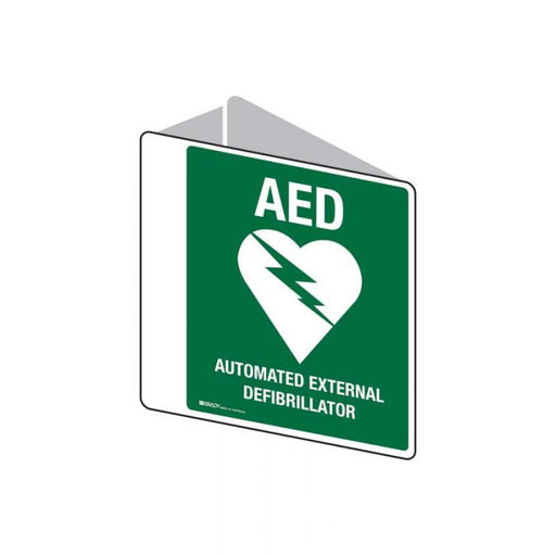First Aid Sign - Automated External Defibrillator (Double Sided)