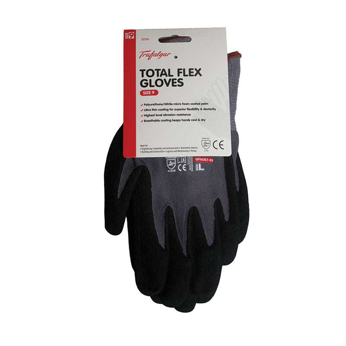 Trafalgar Total Flex Gloves Size 10 — Trafalgar First Aid