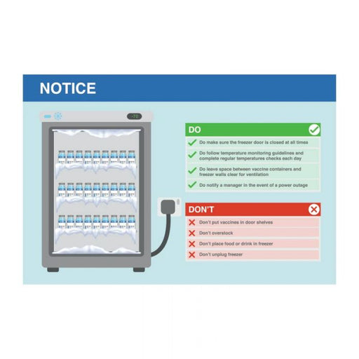 Vaccine Fridge Sign - Do's and Don'ts, 450 x 300mm